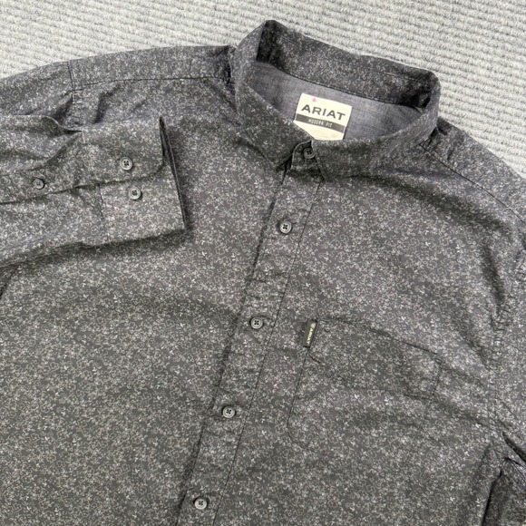 Ariat Other - Ariat Mens Marcel Modern Fit Long Sleeve Button Down Shirt Black Grey Floral